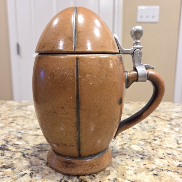 Gerz Vintage Original Football Shaped Beer Stein Mug W Germany 7 In - Picture 3 of 13
